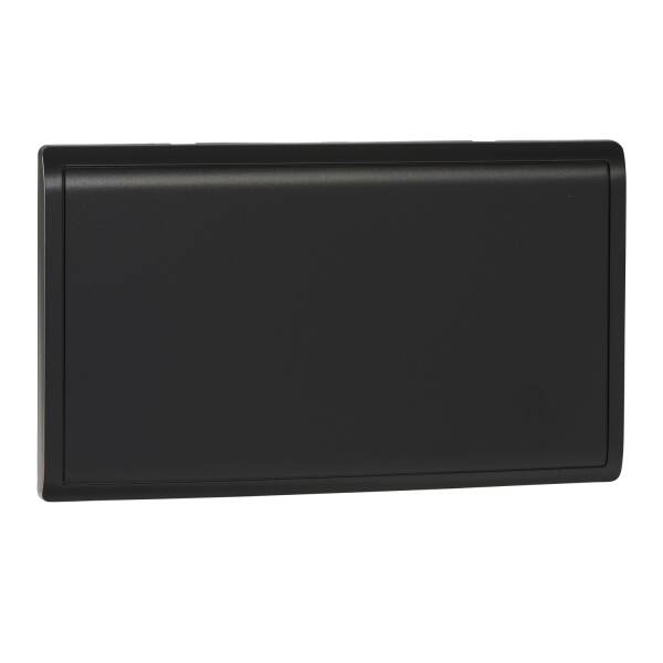 2Gang Blank Plate,Matt Black - 1