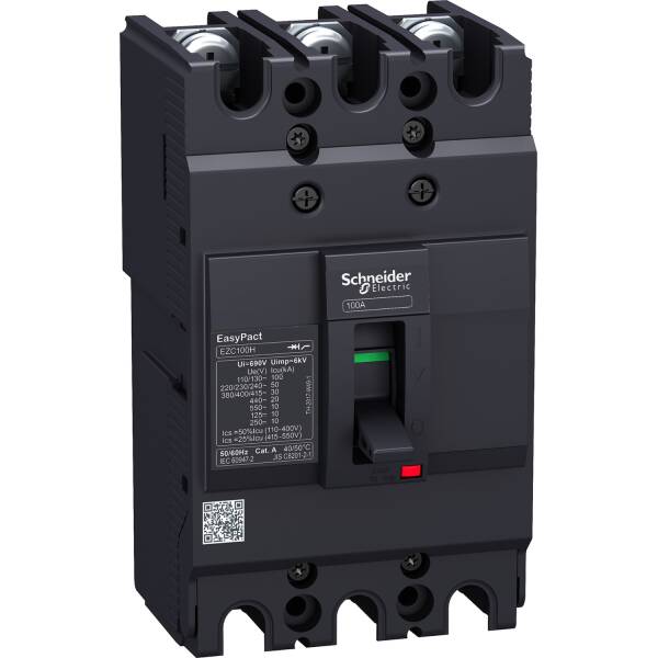 circuit breaker EasyPact EZC100N - TMD - 100 A - 3 poles 3d - 1