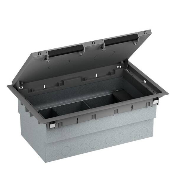 empty floor box - 3 compartments - plastic - 130 mm - 1