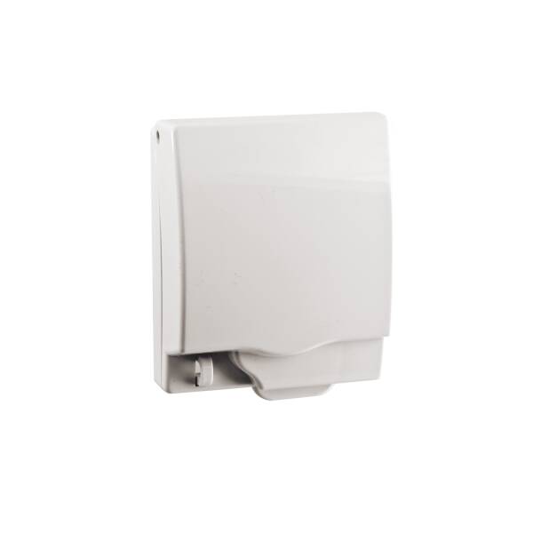 Full-Time Weatherproof Single Gang Socket Cover (White) IP55 - 1