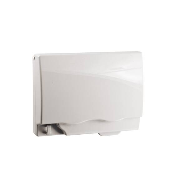 Full-Time Weatherproof Twin Gang Socket Cover (White) IP55 - 1