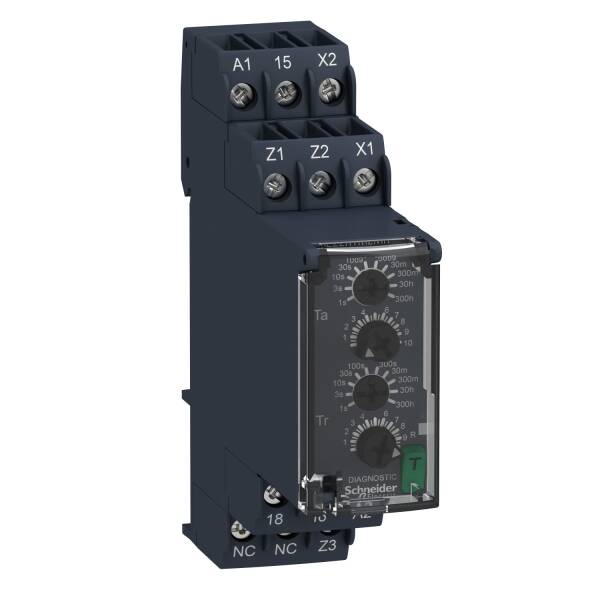 Harmony, Modular timing relay, 8 A, 1 CO, 0.05 s…300 h, asymmetrical flashing, 24...240 V AC/DC - 1