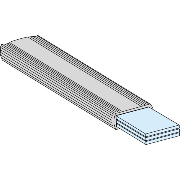 Insulated flexible bar, 520 A, size 32 x 5 mm, length 1800 mm - 1