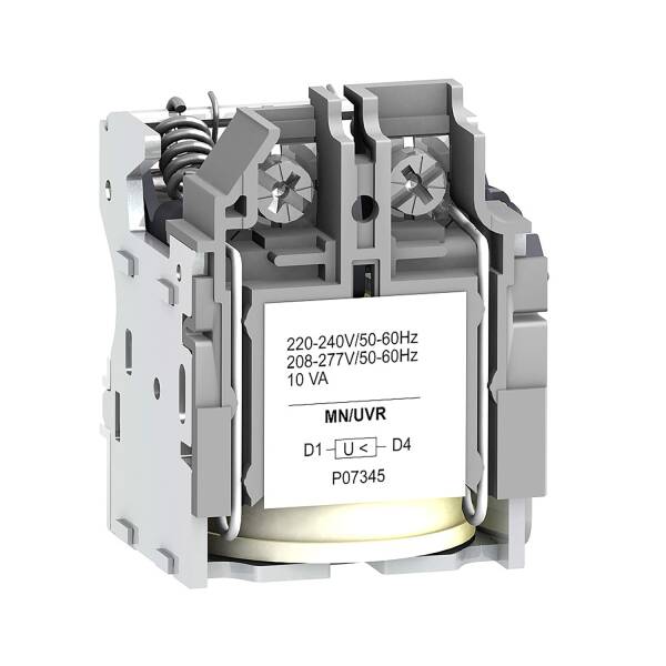 MN undervoltage release, ComPacT NSX, 220/240 VAC 50/60 Hz, 208/277 VAC 60 Hz, screwless spring terminal connections - 1