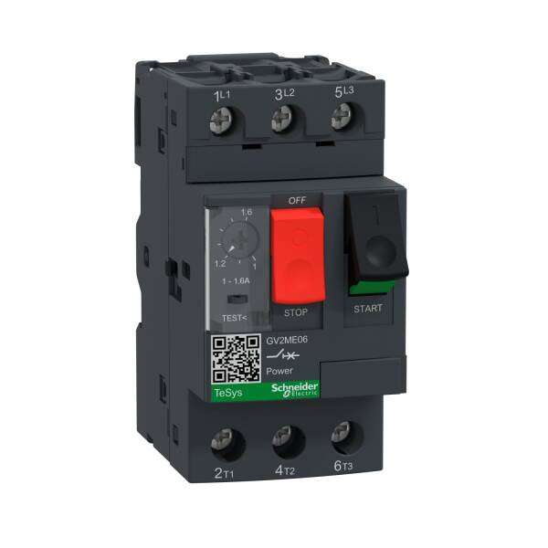 Motor circuit breaker, TeSys Deca, 3P, 1-1.6 A, thermal magnetic, screw clamp terminals - 1