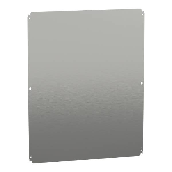 Plain mounting plate H1000xW800mm Galvanised sheet steel Reversible dimension - 1