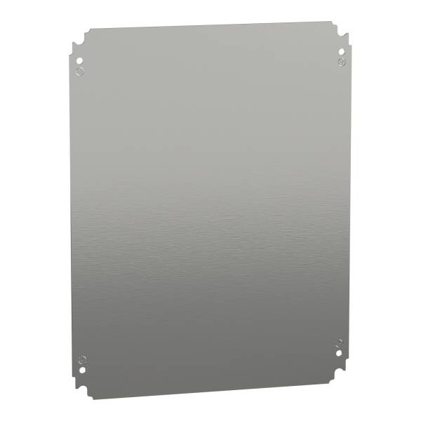 Plain mounting plate H500xW400mm made of galvanised sheet steel - 1