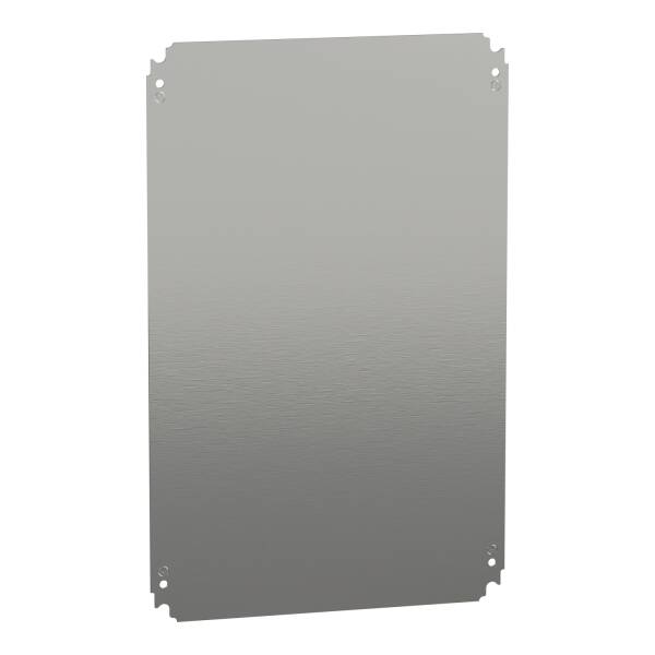 Plain mounting plate H600xW400mm made of galvanised sheet steel - 1