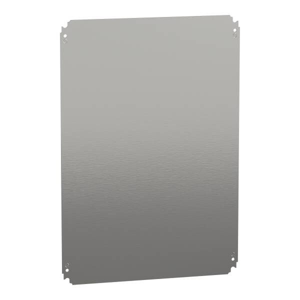 Plain mounting plate H700xW500mm made of galvanised sheet steel - 1