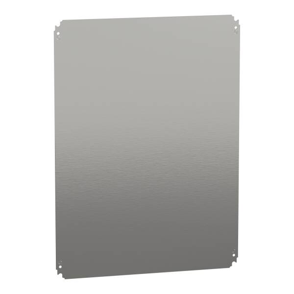 Plain mounting plate H800xW600mm made of galvanised sheet steel - 1