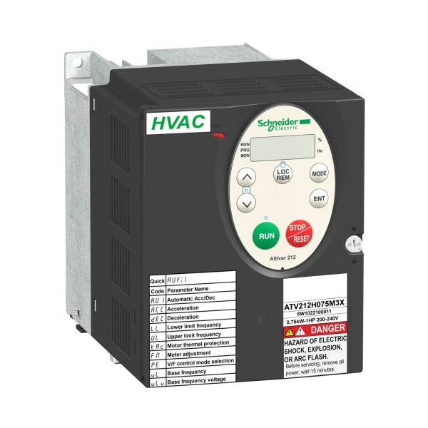 variable speed drive ATV212 - 1.5kW - 1.5hp - 240V - 3ph - wo EMC - IP21 - 1